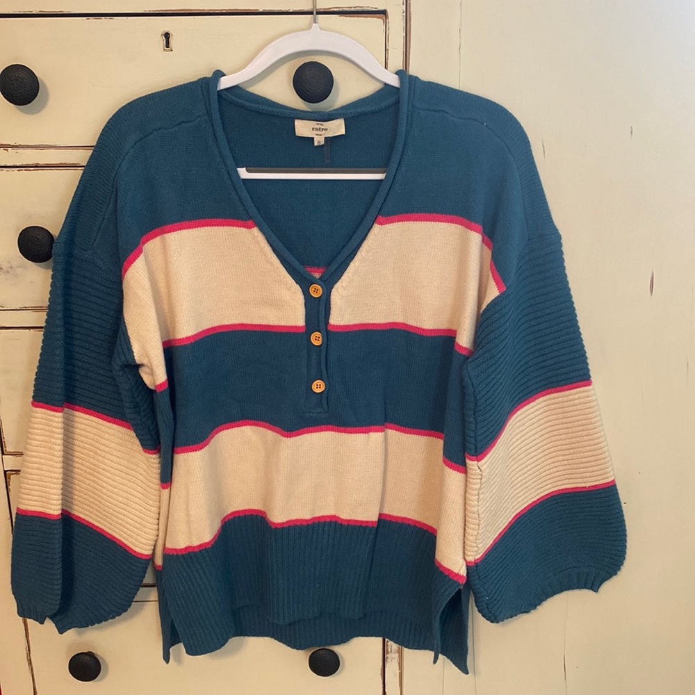 Entro Oversized Striped Sweater